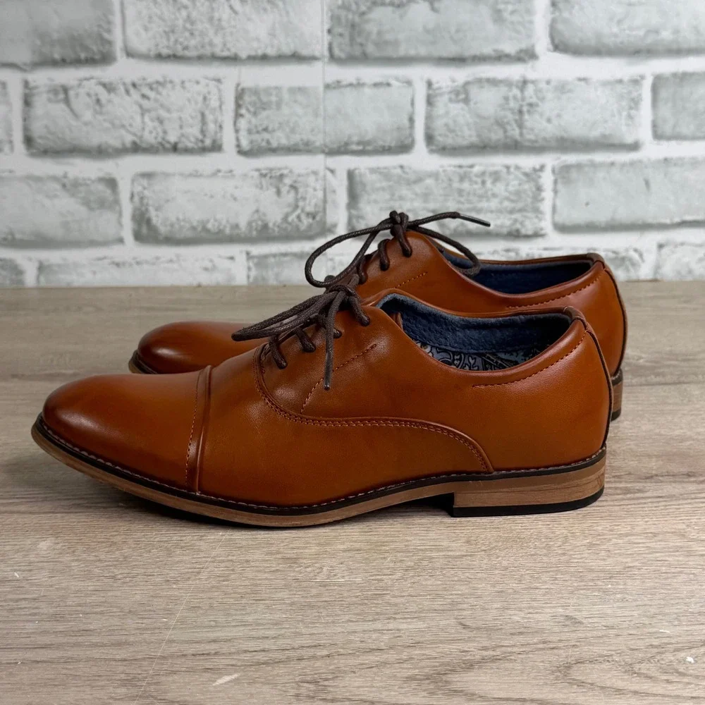 Bruno Marc Prince Cap Toe Oxford Dress Shoes Size 4